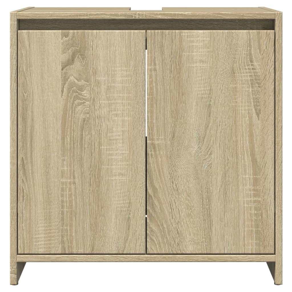 Waschbeckenunterschrank Sonoma-Eiche 60x33x60 cm Holzwerkstoff