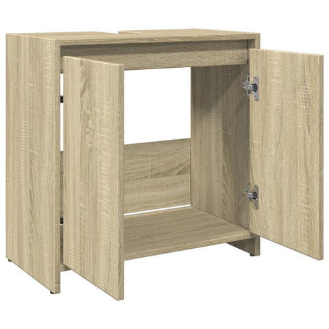 Waschbeckenunterschrank Sonoma-Eiche 60x33x60 cm Holzwerkstoff