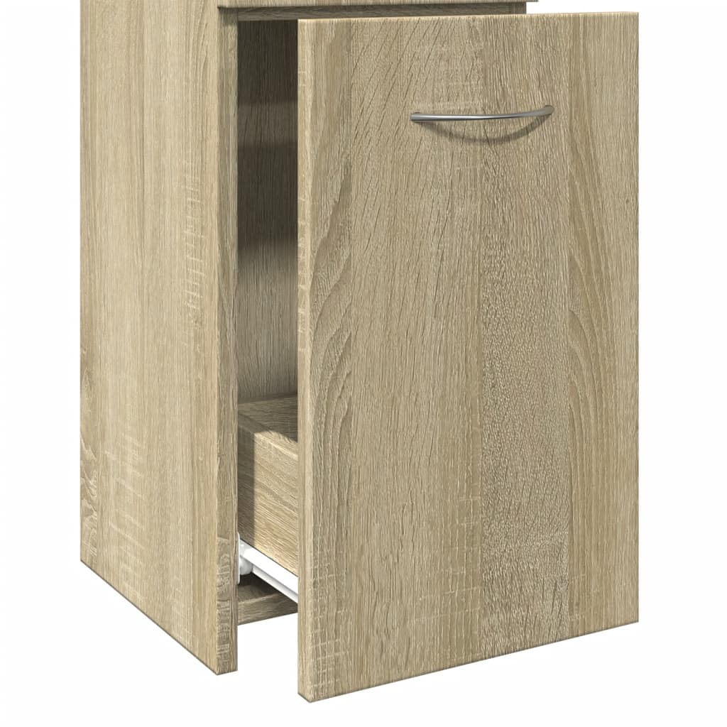 Badschrank Sonoma-Eiche 25x26,5x170 cm Holzwerkstoff