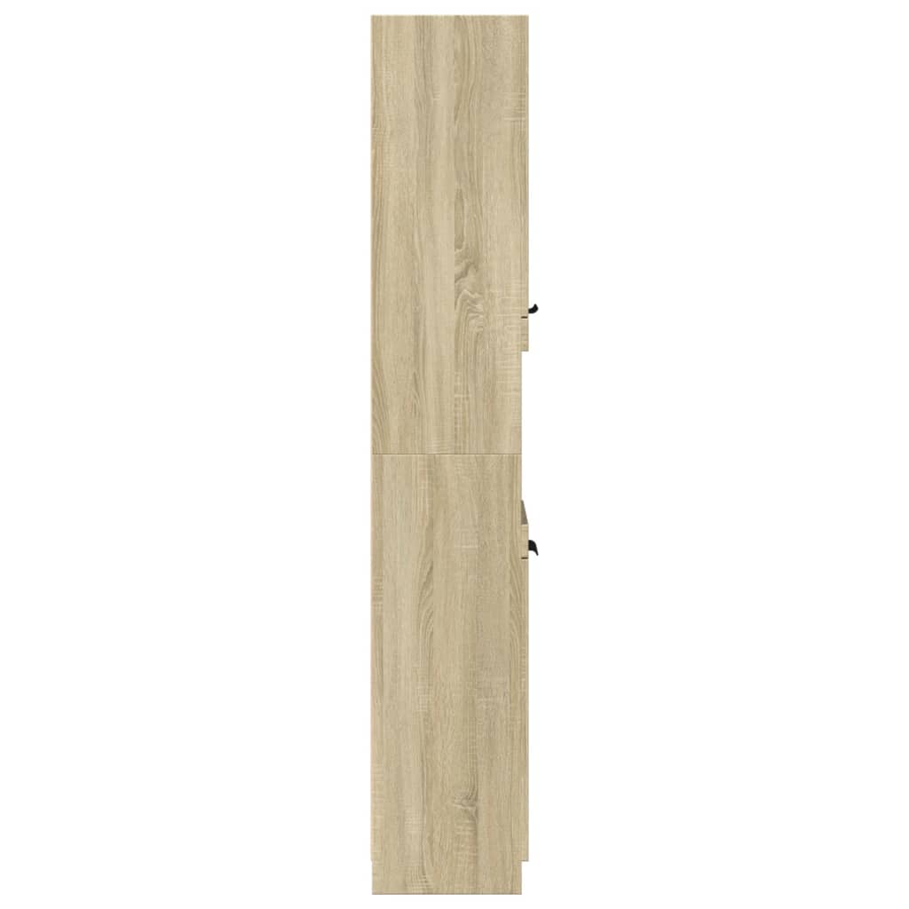 Badschrank Sonoma-Eiche 32x34x188,5 cm Holzwerkstoff