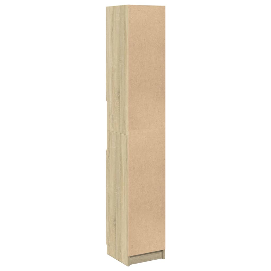 Badschrank Sonoma-Eiche 32x34x188,5 cm Holzwerkstoff