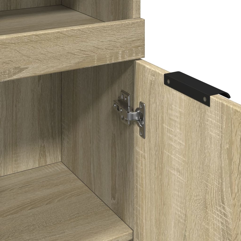 Badschrank Sonoma-Eiche 32x34x188,5 cm Holzwerkstoff