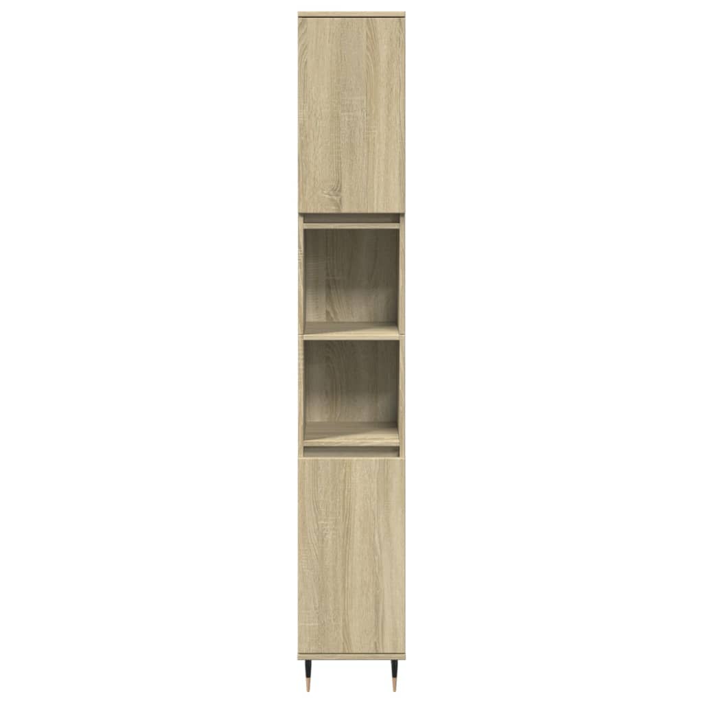 Badschrank Sonoma-Eiche 30x30x190 cm Holzwerkstoff