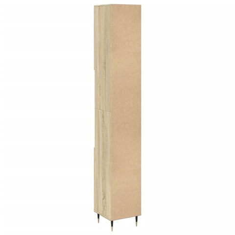 Badschrank Sonoma-Eiche 30x30x190 cm Holzwerkstoff