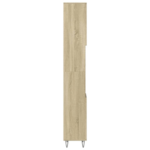 Badschrank Sonoma-Eiche 30x30x190 cm Holzwerkstoff