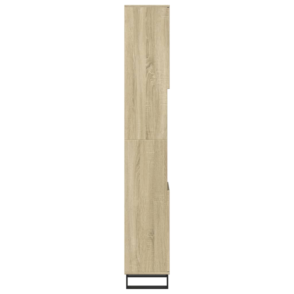 Badschrank Sonoma-Eiche 30x30x190 cm Holzwerkstoff