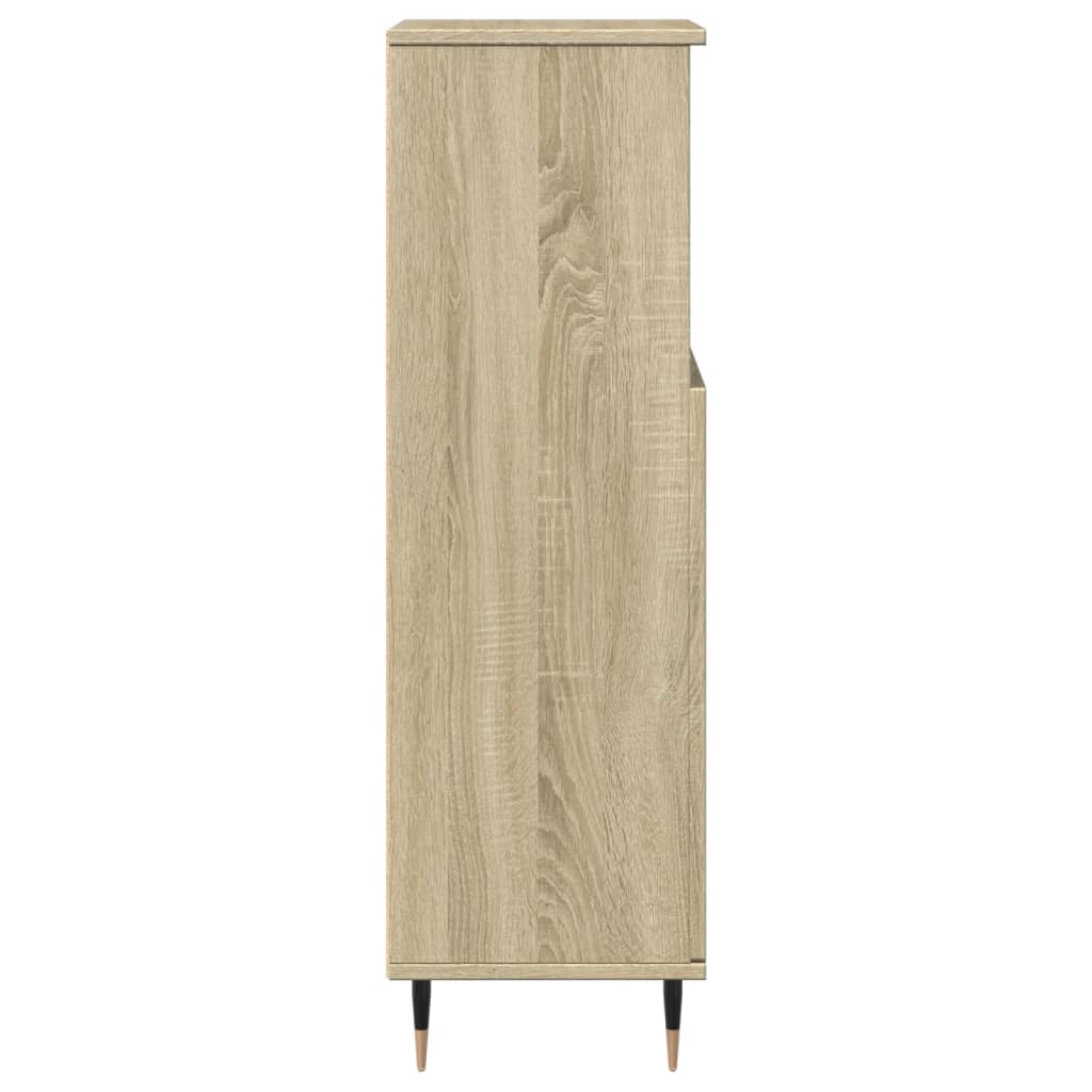 Badschrank Sonoma-Eiche 30x30x100 cm Holzwerkstoff