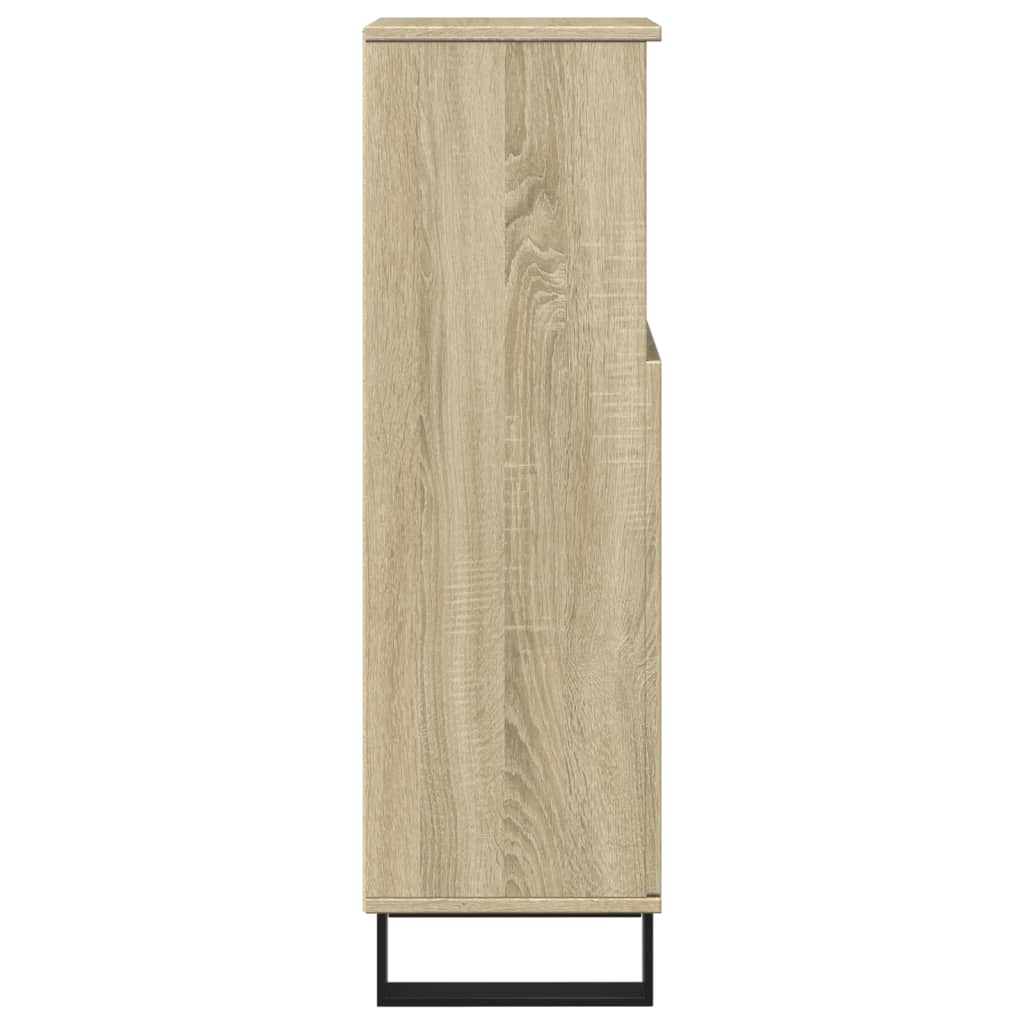 Badschrank Sonoma-Eiche 30x30x100 cm Holzwerkstoff