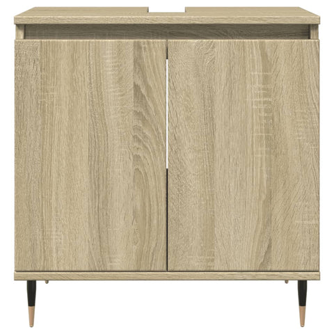 Badschrank Sonoma-Eiche 58x33x60 cm Holzwerkstoff