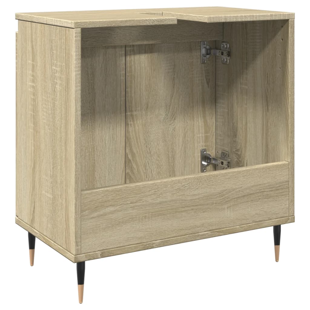 Badschrank Sonoma-Eiche 58x33x60 cm Holzwerkstoff