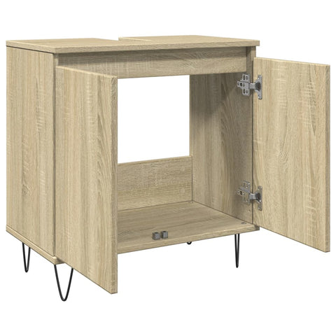 Badschrank Sonoma-Eiche 58x33x60 cm Holzwerkstoff