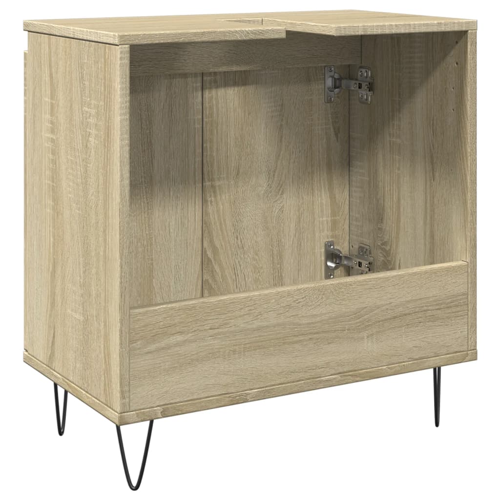 Badschrank Sonoma-Eiche 58x33x60 cm Holzwerkstoff