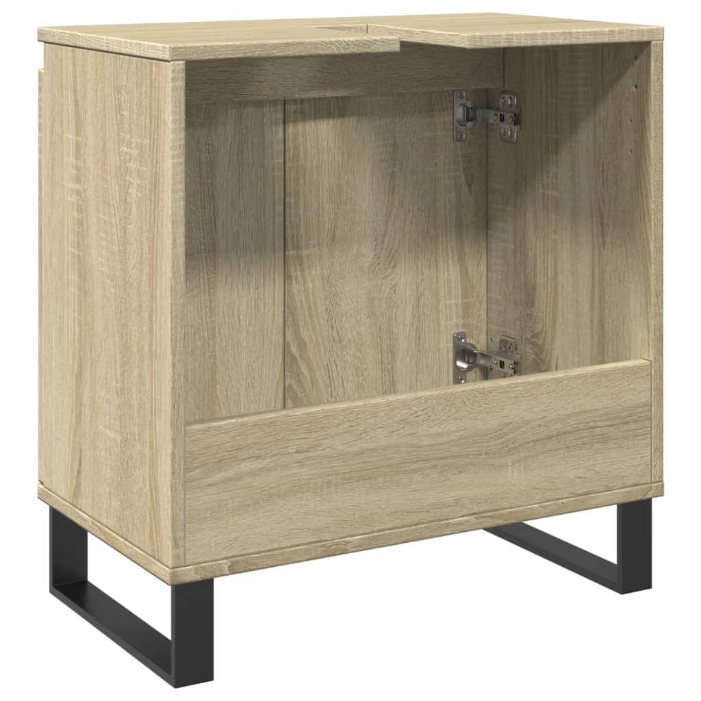 Badschrank Sonoma-Eiche 58x33x60 cm Holzwerkstoff