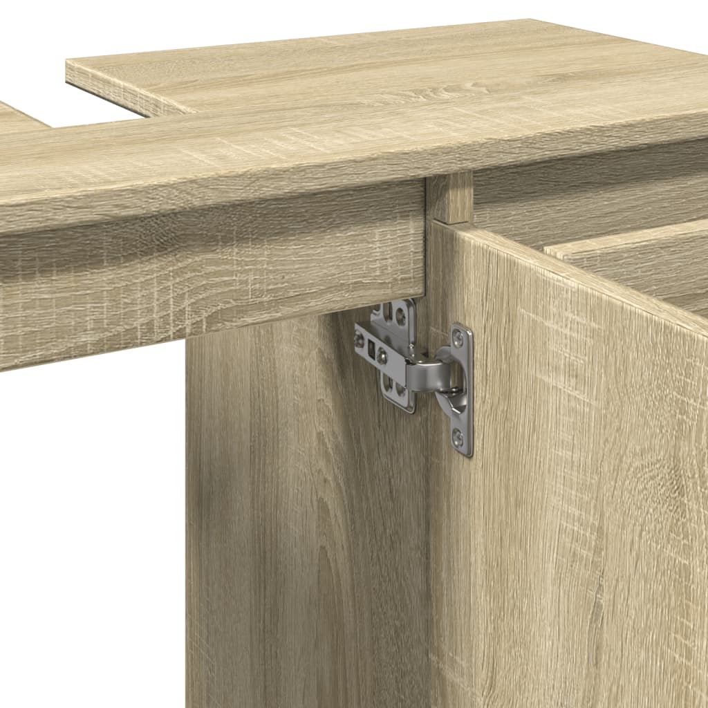 Badschrank Sonoma-Eiche 80x33x60 cm Holzwerkstoff