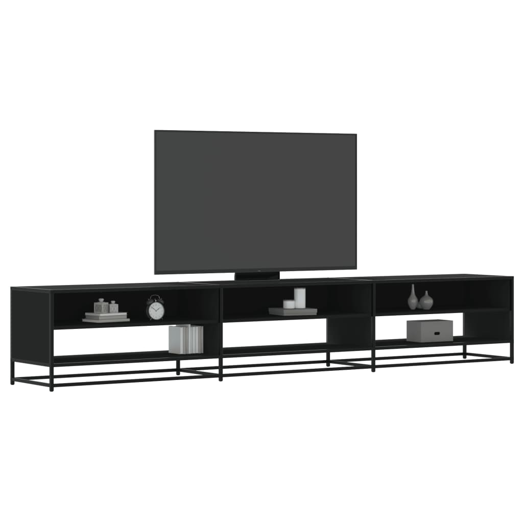 TV-Schrank Schwarz 270x40x46 cm Holzwerkstoff