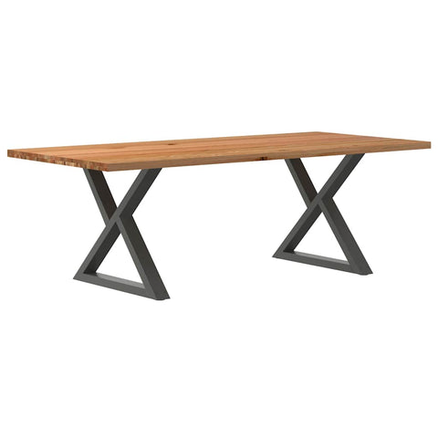 Esstisch Hellbraun 220x100x74 cm Massivholz Eiche Rechteckig