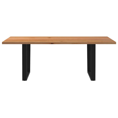 Esstisch mit Baumkanten 220x100x74 cm Massivholz Eiche