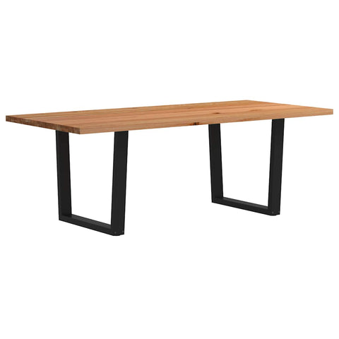 Esstisch mit Baumkanten 220x100x74 cm Massivholz Eiche