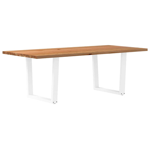 Esstisch mit Baumkanten 220x100x74 cm Massivholz Eiche