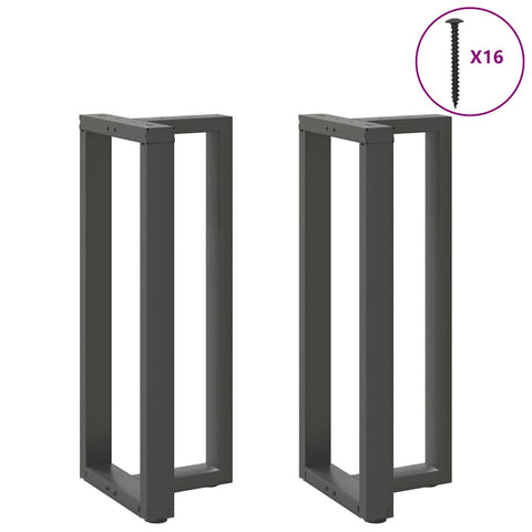 Bartischbeine T-Form 2 Stk. Anthrazit 50x35x(100-101) cm Stahl