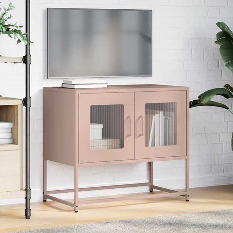 TV-Schrank Rosa 68x39x60,5 cm Kaltgewalzter Stahl