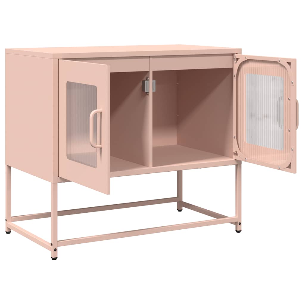 TV-Schrank Rosa 68x39x60,5 cm Kaltgewalzter Stahl