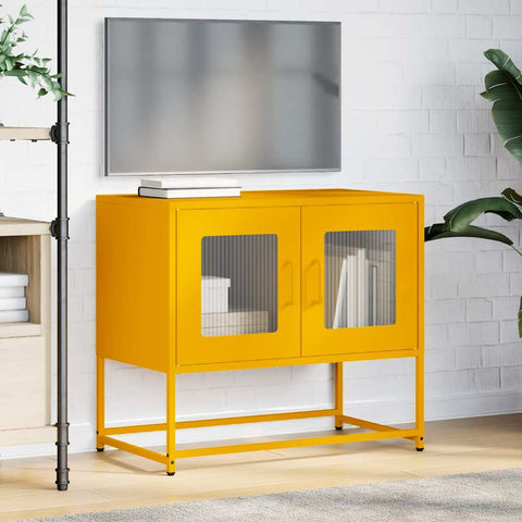 TV-Schrank Senfgelb 68x39x60,5 cm Kaltgewalzter Stahl