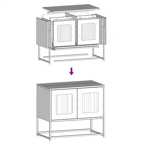 TV-Schrank Senfgelb 68x39x60,5 cm Kaltgewalzter Stahl