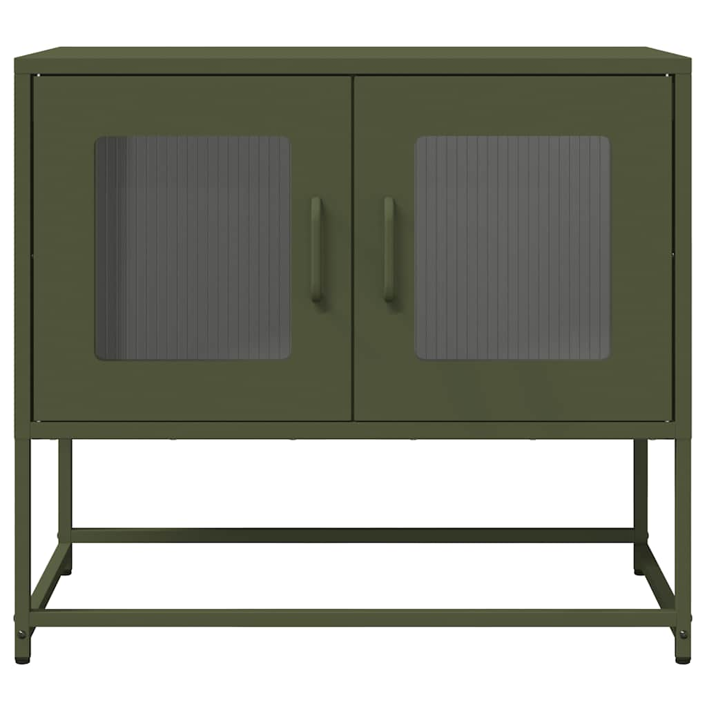 TV-Schrank Olivgrün 68x39x60,5 cm Kaltgewalzter Stahl