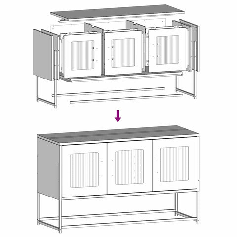 TV-Schrank Anthrazit 100,5x39x60,5 cm Kaltgewalzter Stahl