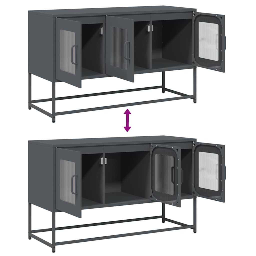 TV-Schrank Anthrazit 100,5x39x60,5 cm Kaltgewalzter Stahl