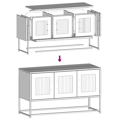 TV-Schrank Senfgelb 100,5x39x60,5 cm Kaltgewalzter Stahl