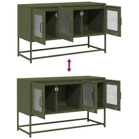 TV-Schrank Olivgrün 100,5x39x60,5 cm Kaltgewalzter Stahl