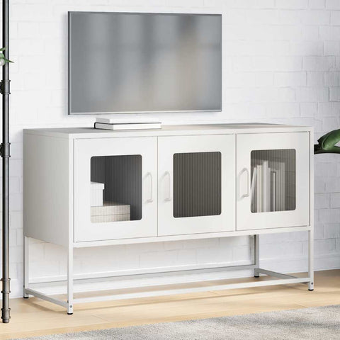 TV-Schrank Weiß 100,5x39x60,5 cm Kaltgewalzter Stahl