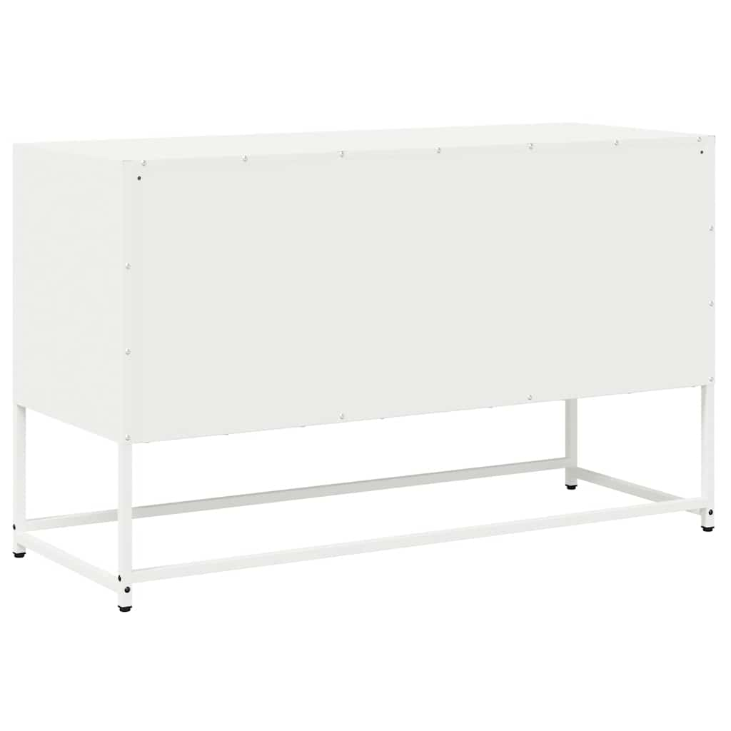 TV-Schrank Weiß 100,5x39x60,5 cm Kaltgewalzter Stahl