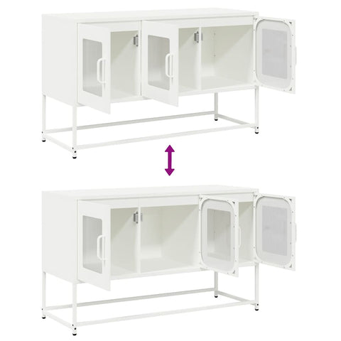 TV-Schrank Weiß 100,5x39x60,5 cm Kaltgewalzter Stahl