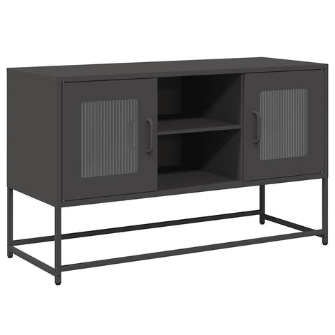 TV-Schrank Schwarz 100,5x39x60,5 cm Stahl