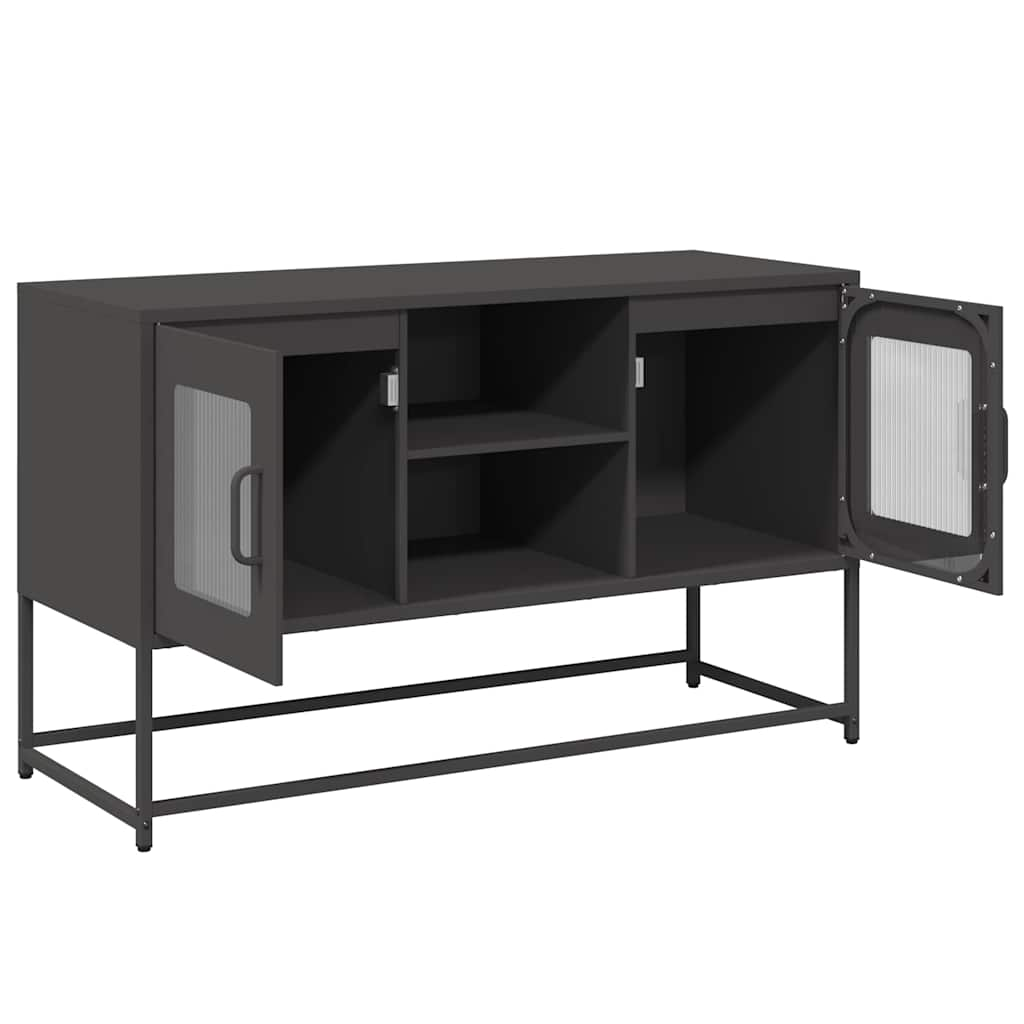 TV-Schrank Schwarz 100,5x39x60,5 cm Stahl