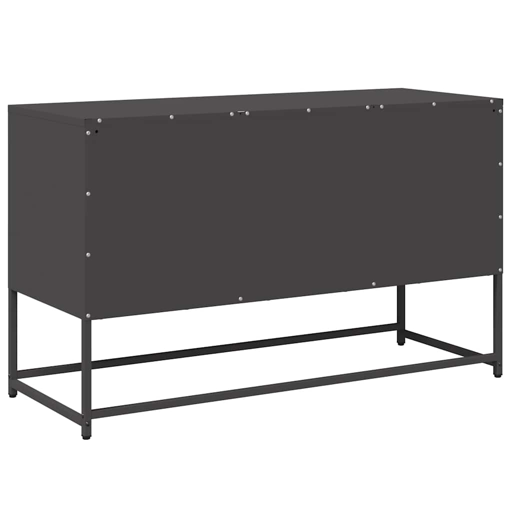 TV-Schrank Schwarz 100,5x39x60,5 cm Stahl