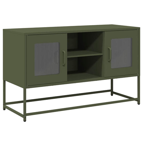 TV-Schrank Olivgrün 100,5x39x60,5 cm Stahl