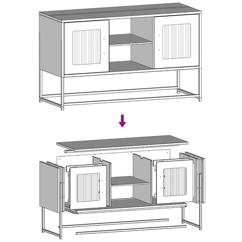 TV-Schrank Olivgrün 100,5x39x60,5 cm Stahl