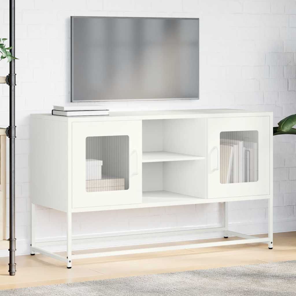 TV-Schrank Weiß 100,5x39x60,5 cm Stahl