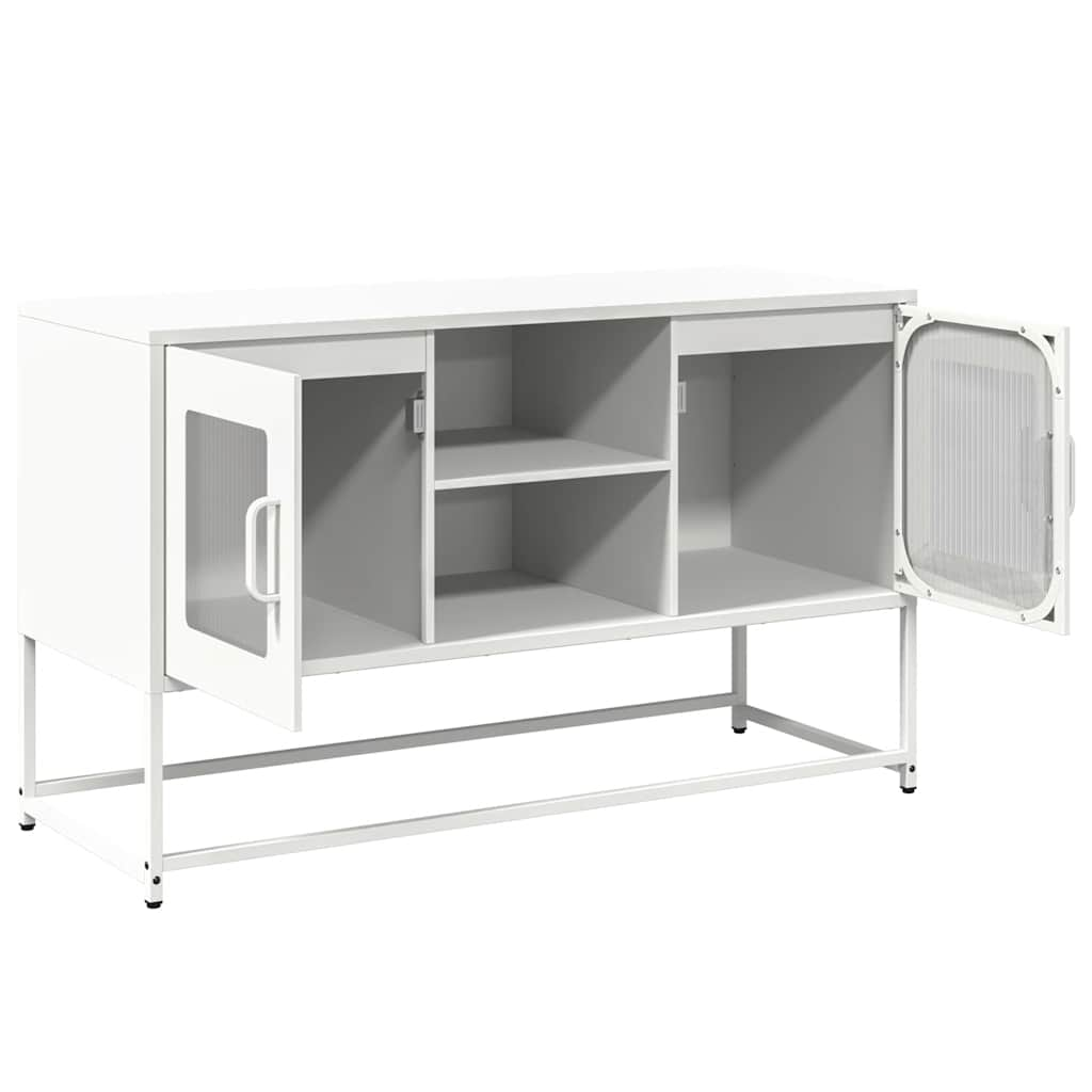 TV-Schrank Weiß 100,5x39x60,5 cm Stahl