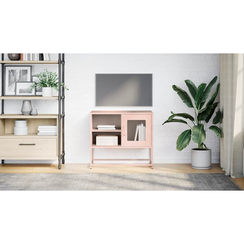 TV-Schrank Rosa 68x39x60,5 cm Stahl