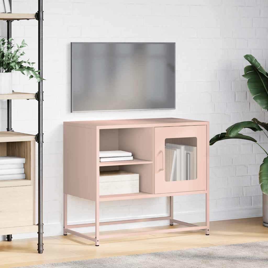 TV-Schrank Rosa 68x39x60,5 cm Stahl