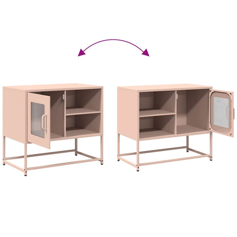 TV-Schrank Rosa 68x39x60,5 cm Stahl