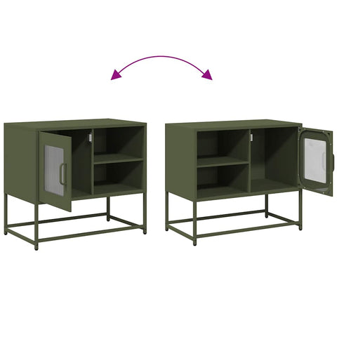 TV-Schrank Olivgrün 68x39x60,5 cm Stahl