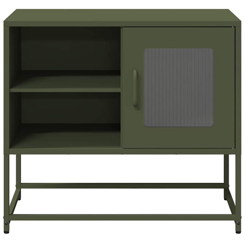 TV-Schrank Olivgrün 68x39x60,5 cm Stahl