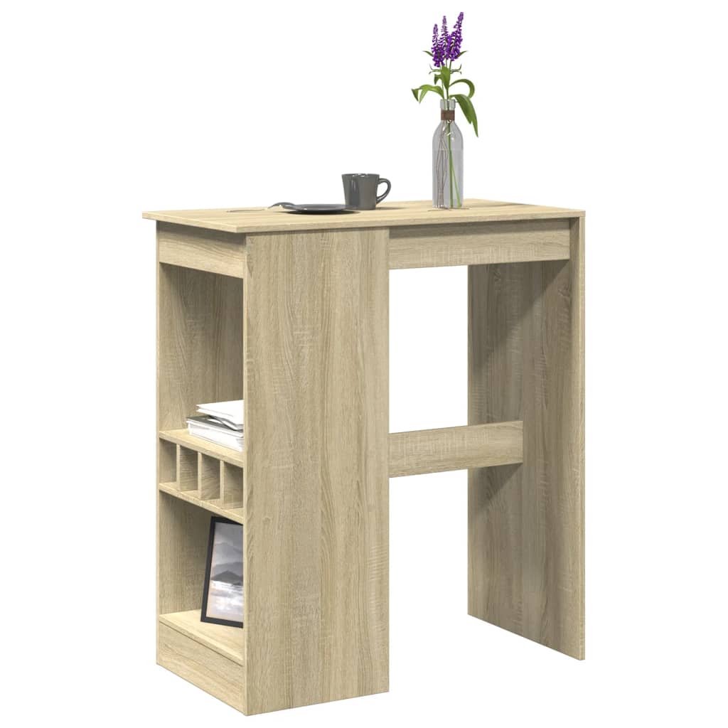 Bartisch mit Regal Sonoma-Eiche 90x47,5x103,5 cm Holzwerkstoff