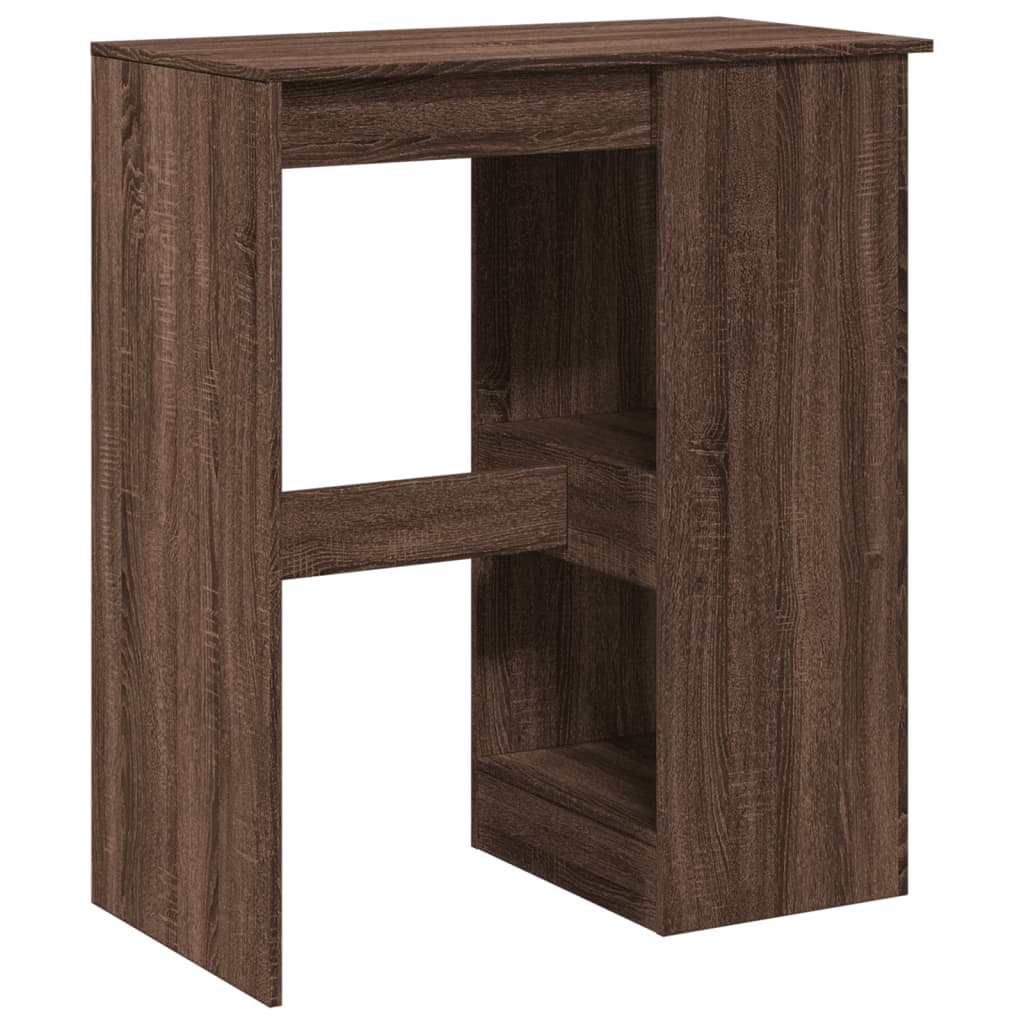 Bartisch mit Regal Braun Eiche 90x47,5x103,5 cm Holzwerkstoff